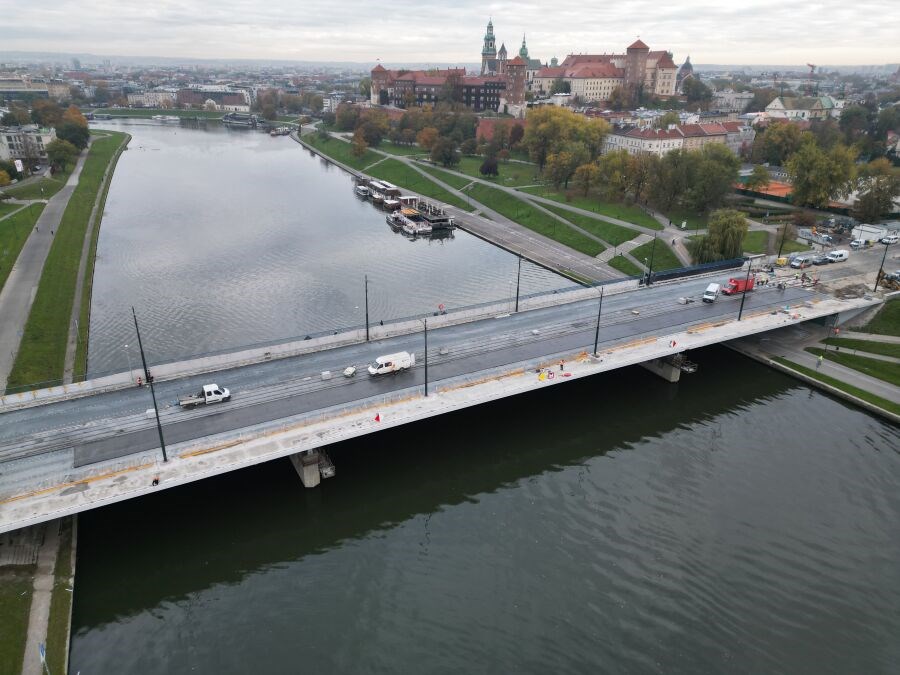 Kraków. Trawmaje na moście Grunwaldzkim już w tym tygodniu