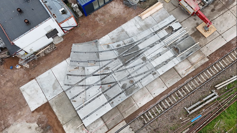 Prefabrykowane płyty rozjazdowe na węzeł UJ gotowe