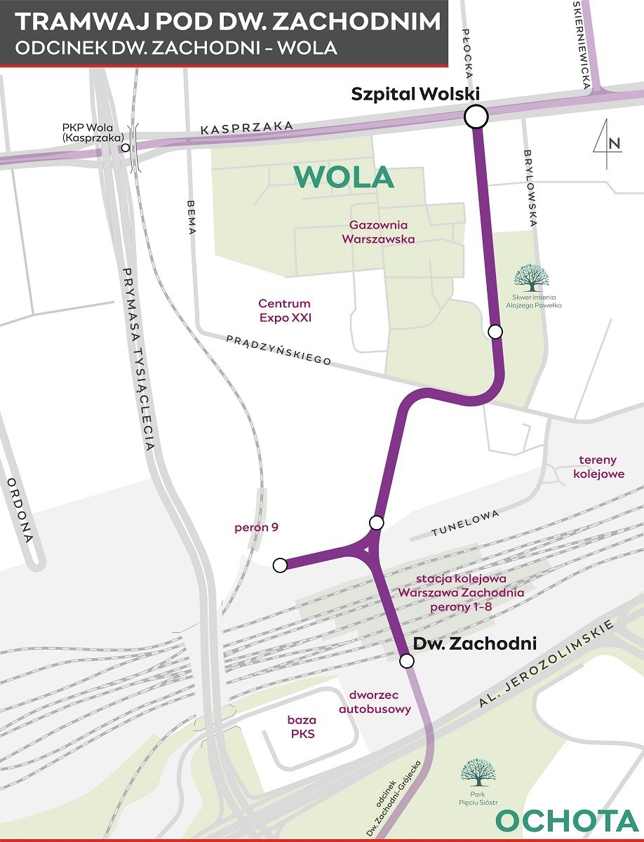 Tramwaj z Dw. Zachodniego na Wolę. Jest umowa na projekt